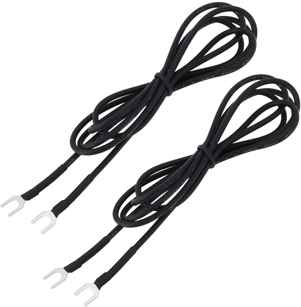 Dailygoods - Dailygoody - Aarde Draad - 1M Aarde Draad voor Draaitafels - 22AWG - Fork Terminals - Hoogwaardige elektrische verbinding - Geschikt voor audioapparat...