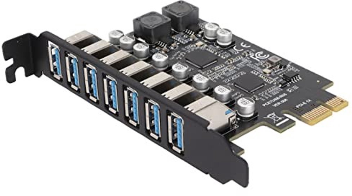 Dailygoods - 7-poorts PCI-E USB 3.2 Frontuitbreidingskaart voor Desktop PC