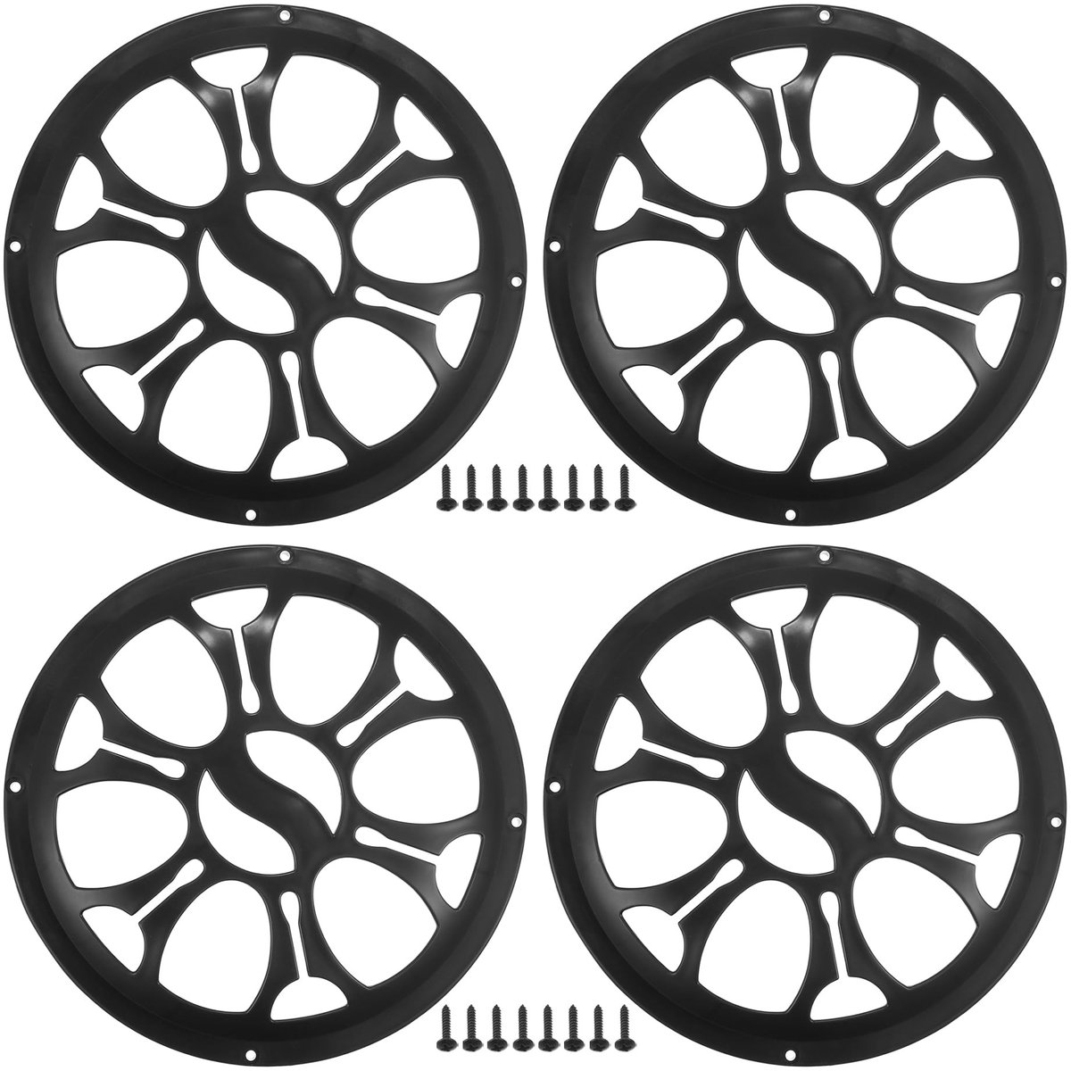 Dailygoods - 8 Inch Speaker Grills Covers voor Auto met Schroeven - Set van 4
