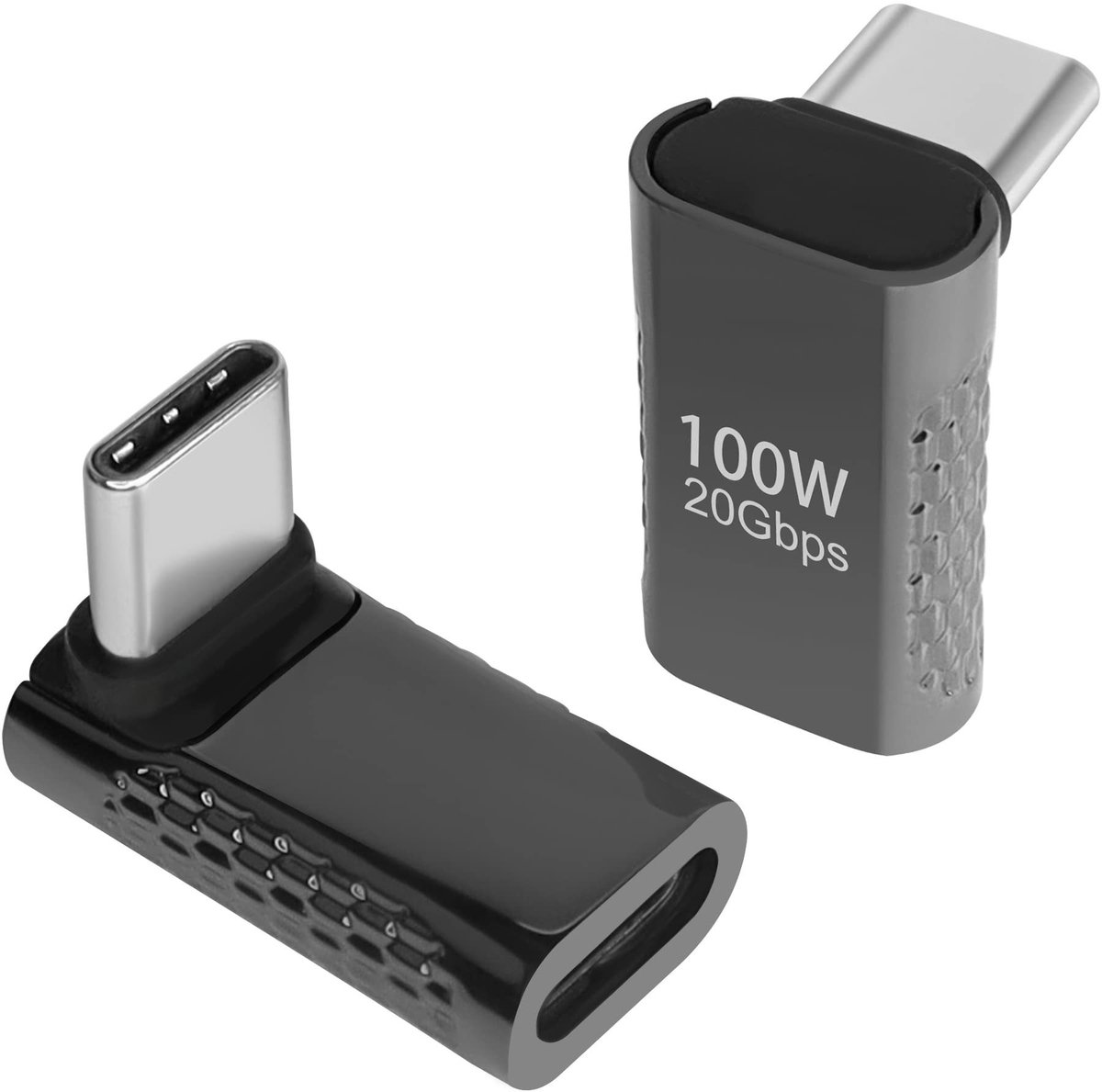 Dailygoods - USB C 90° Hoek Adapter 20Gbps 100W met 8K Ondersteuning
