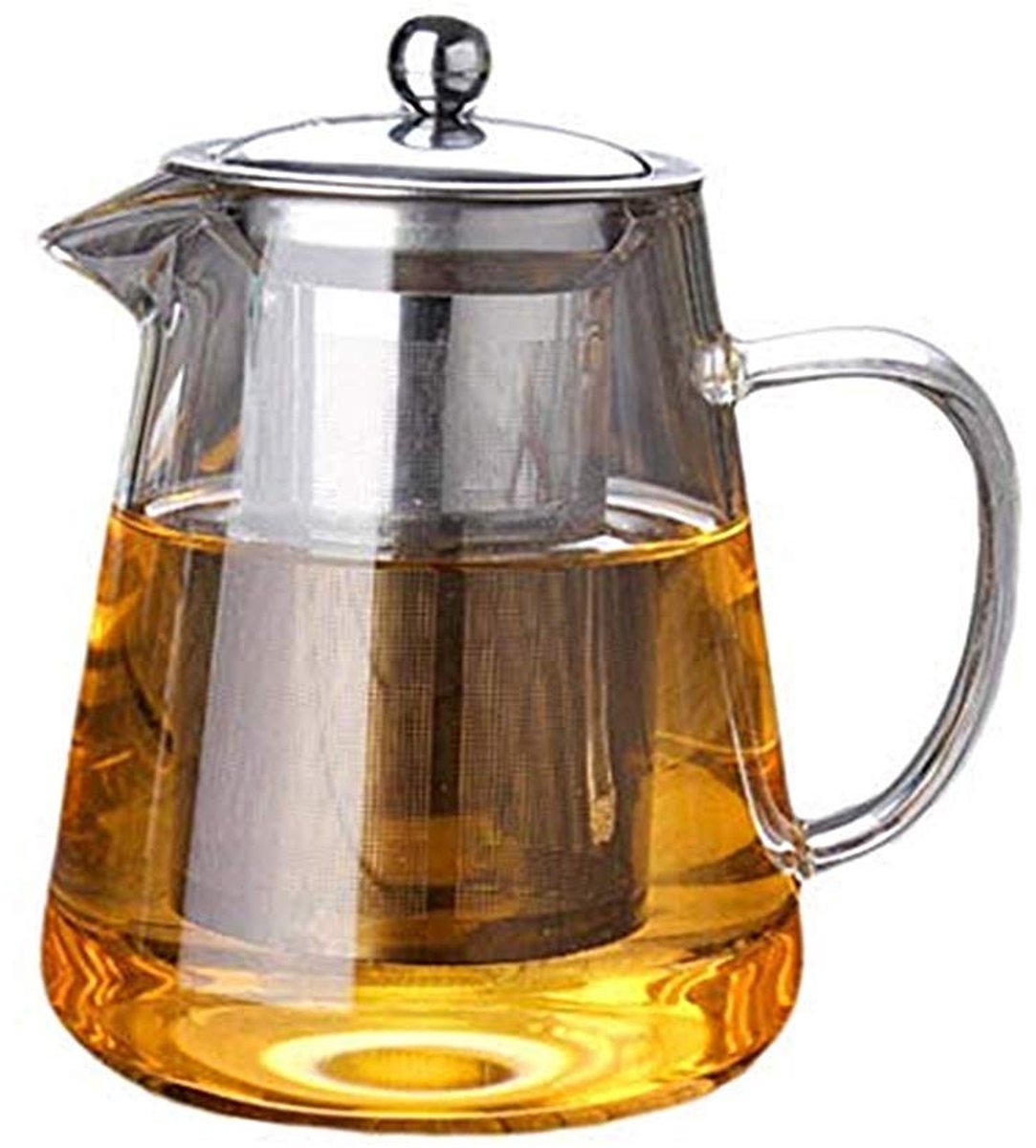 Dailygoods - Glazen Theepot met Roestvrijstalen Filter en Hoge Thermische Stabiliteit