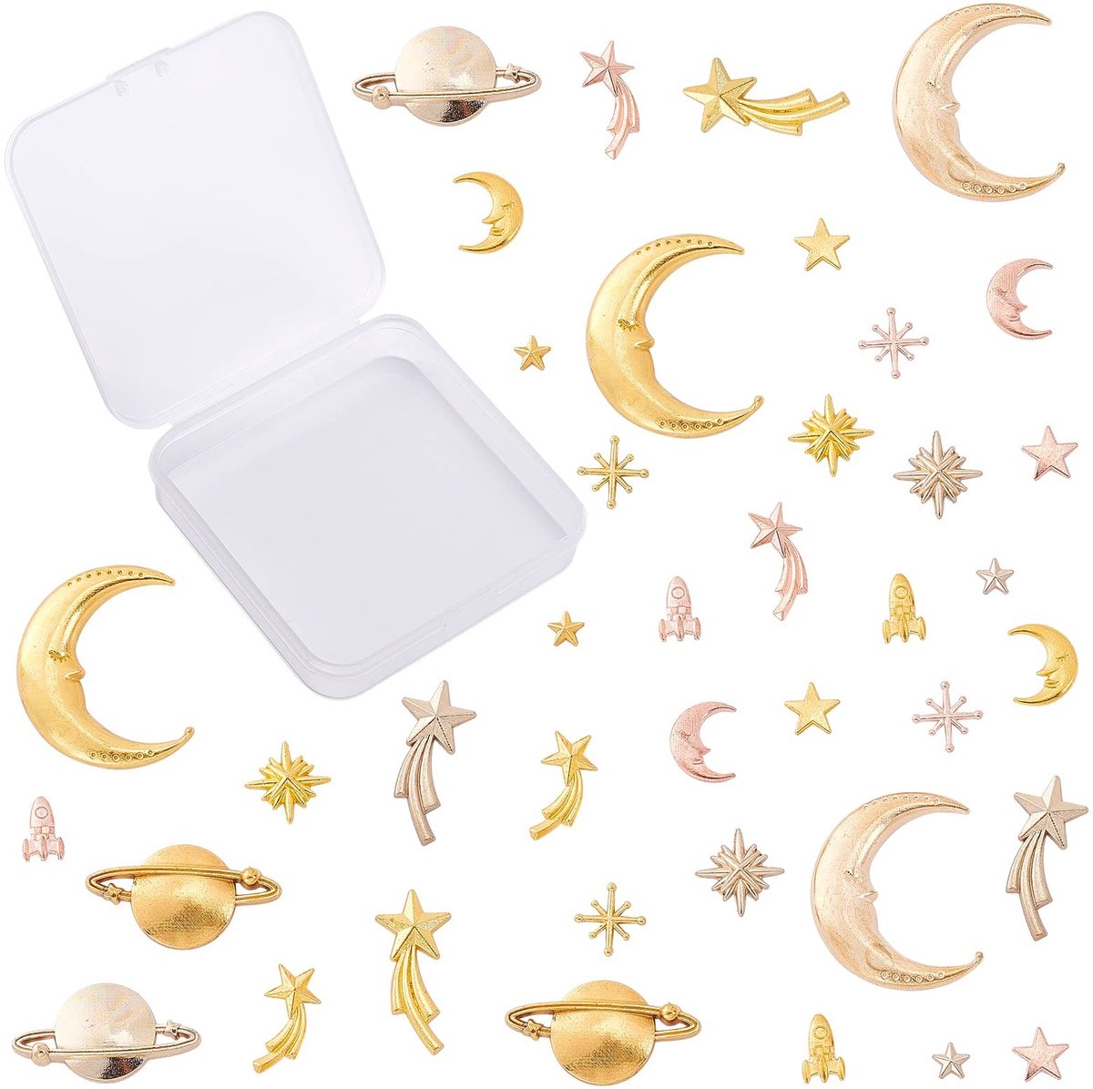 Dailygoods - Set van 40 Ster Hars Vulstoffen voor Creatieve Sieraden en Nagels