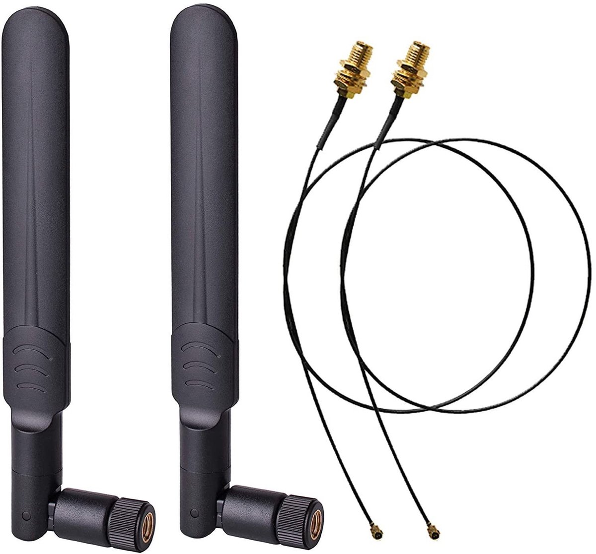 Dailygoods - Dual Band WiFi Antenne met Pigtail Kabel voor Mini PCIe Kaarten