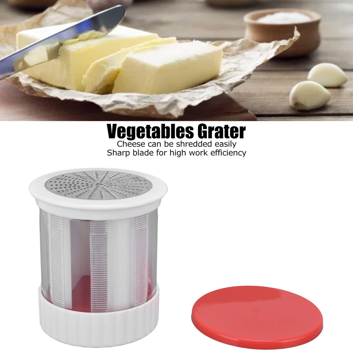 Dailygoods - Mini Kaasrasp en Knoflookrasp met Container