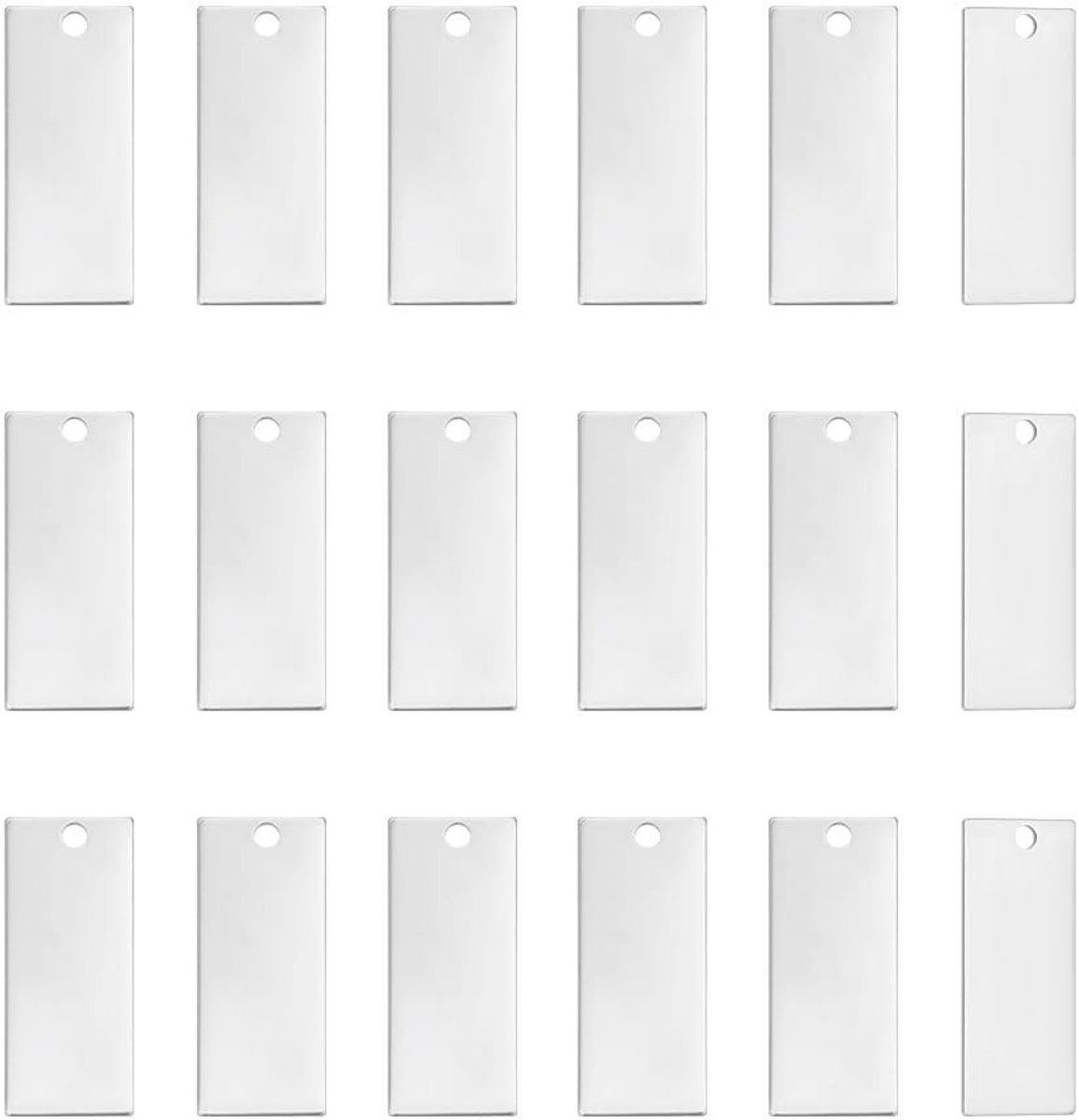 Dailygoods - Set van 30 Rechthoekige Hangers van Roestvrij Staal