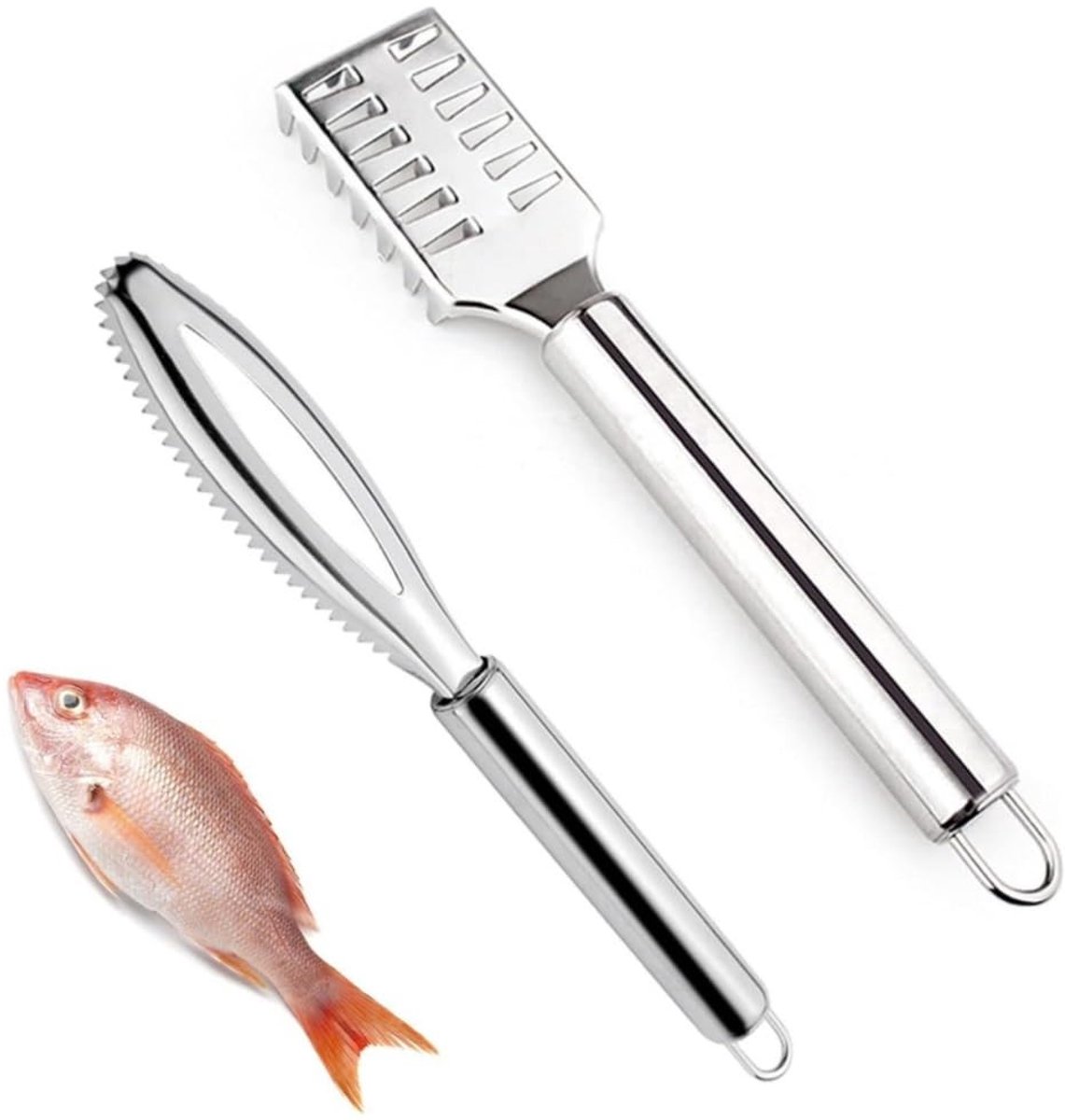 Dailygoods - 2 Stuks Roestvrij Stalen Visschubbenverwijderaars voor Keuken