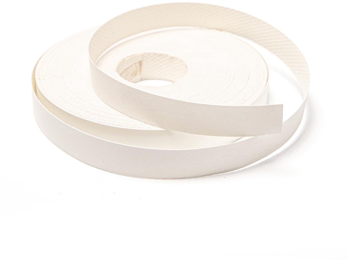 Dailygoods - Zangband - Zelfklevend - Meubelrandband voor kastreparatie - Wit - Melamine - Perfect voor meubels en afwerkingen - 20 mm x 25 m
