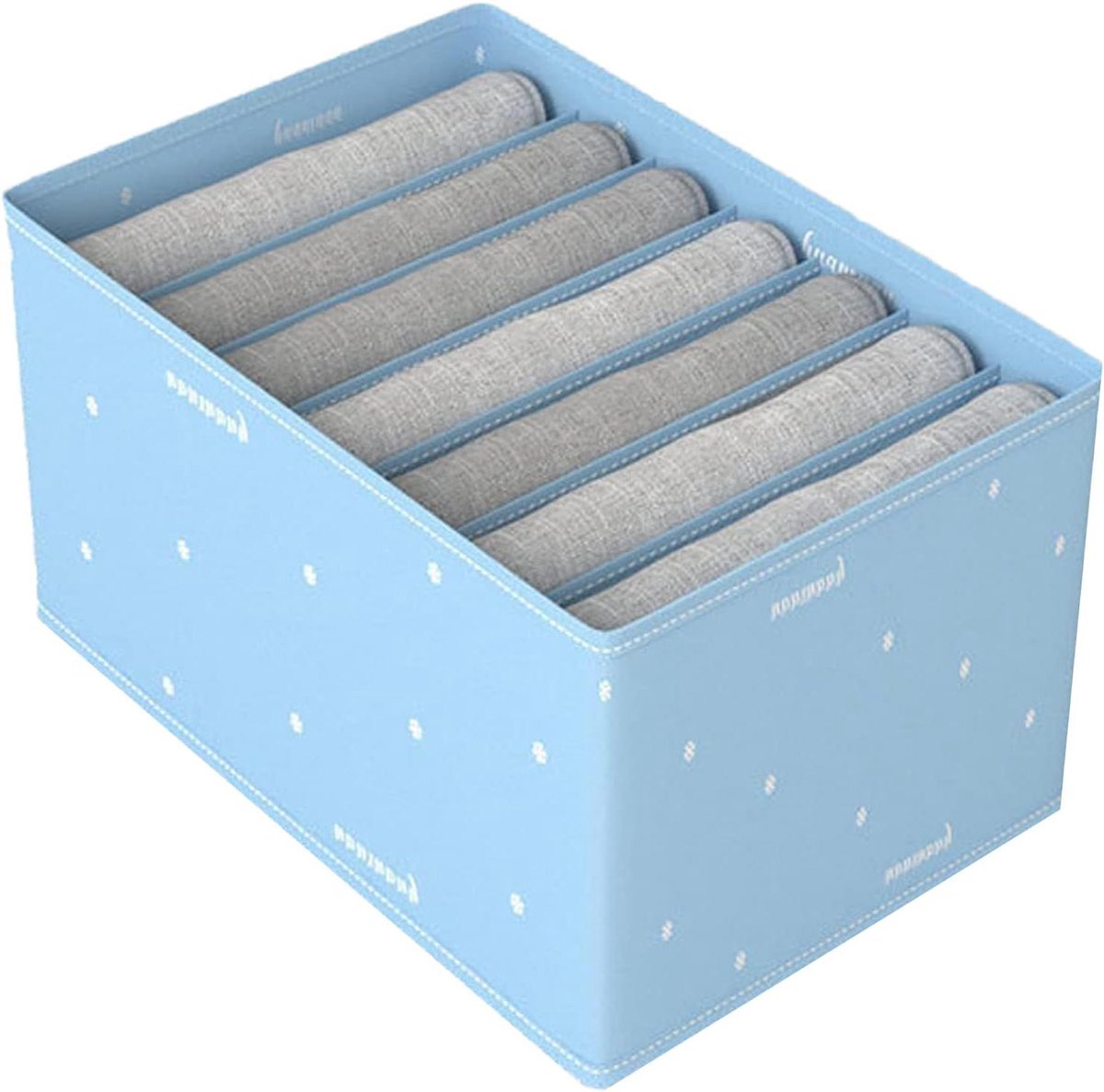 Kast Organizer - Opbergdozen - Kleding Opbergen - Wasbaar PP Materiaal - 7 Roosters - Blauw