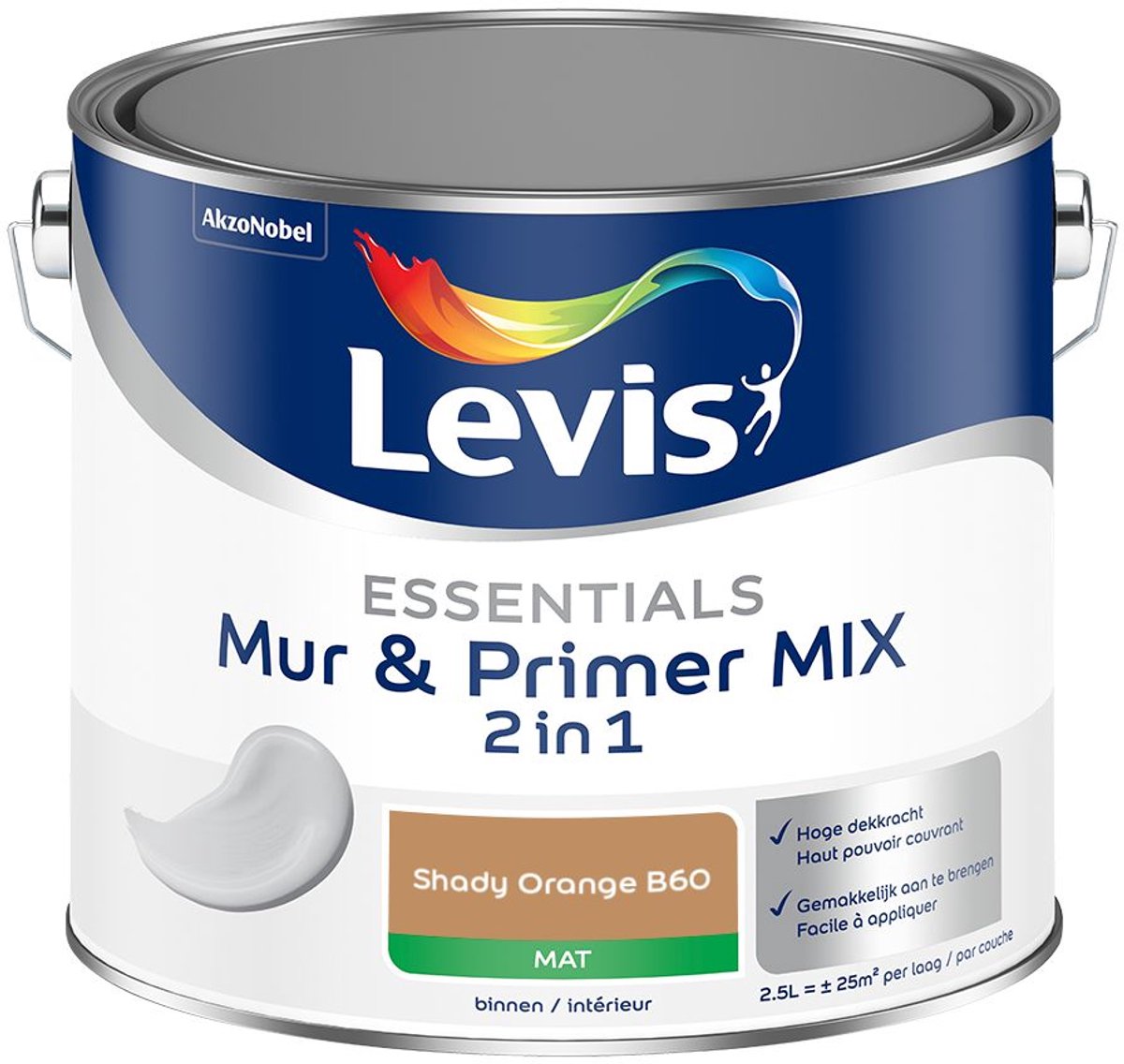 Levis - Essentials Mur & Primer Mix - Shady Orange B60 - Mengverf - 2,5 L