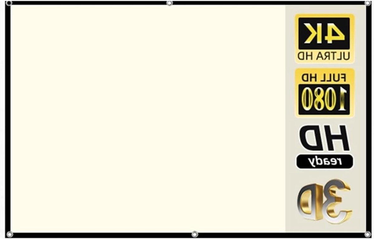 Projectorscherm - Projectiescherm Gordijn - Thuisbioscoop Creëren - Anti-licht Doek - 120 Inch - Wit