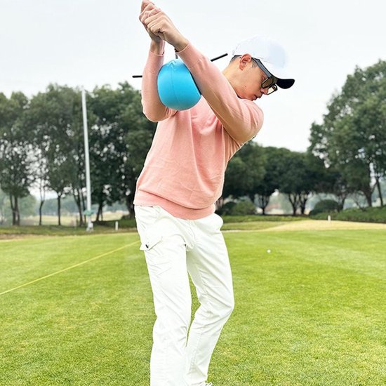 Swing Trainer Hulp - Golf Oefenbal - Swing Fouten Corrigeren - Versterkt Elleboogpols Driehoek - Lichtgewicht Ontwerp - Zwart — afbeelding 2