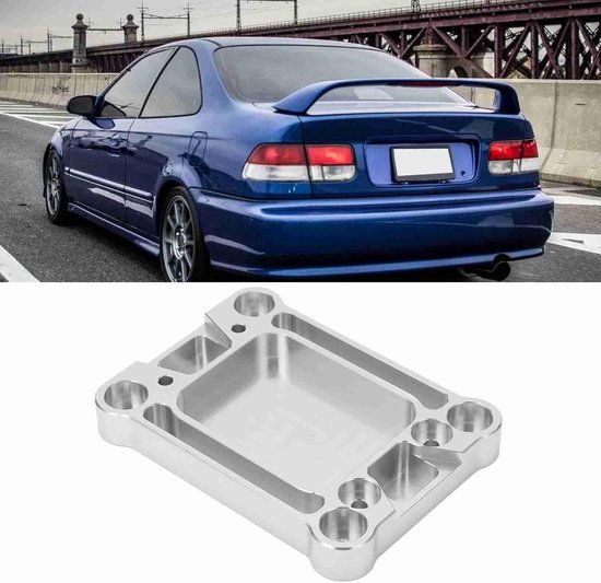 Shifter Basisplaat Kit Duurzaam Aluminium & Roestvrij Staal voor Integra RSX K20 K24 EG EK Zilver — afbeelding 2