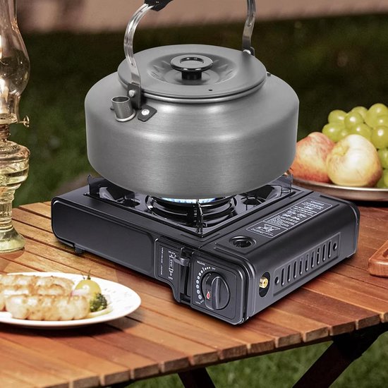 Draagbare Campingbrander - Outdoor Kooktoestel - Buiten Koken - Efficiënt Warmtebeheer - 38x33x12 cm - Zilver — afbeelding 2