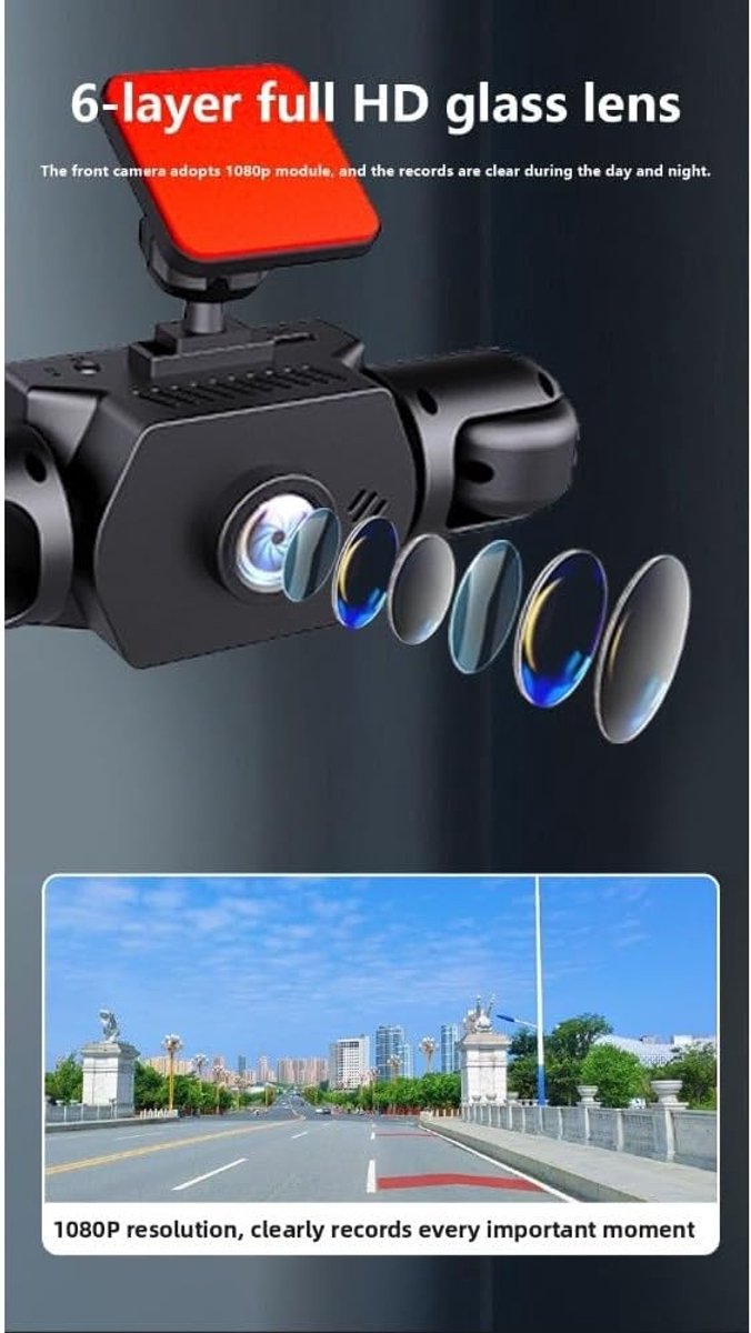 Auto Dashcam - 4 Camera Systeem - Veilig Rijden - 360 Graden Zicht - 3.16 Inch Scherm - Zwart – foto 7