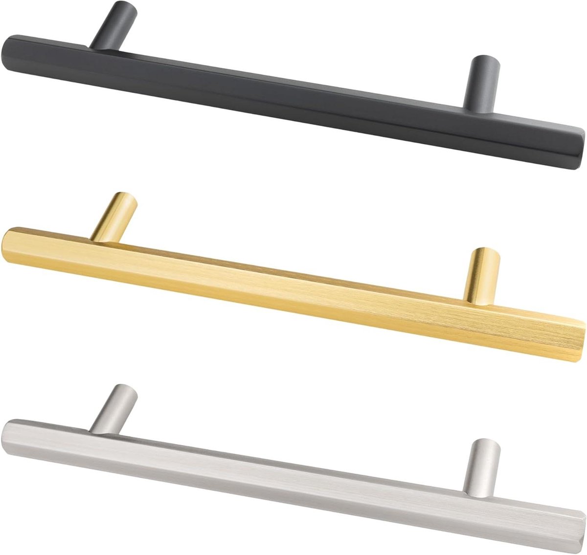 Natural Goods Berlin 5 x meubelgreep STAB, goudkleurige handgrepen, voor kast, meubelgrepe