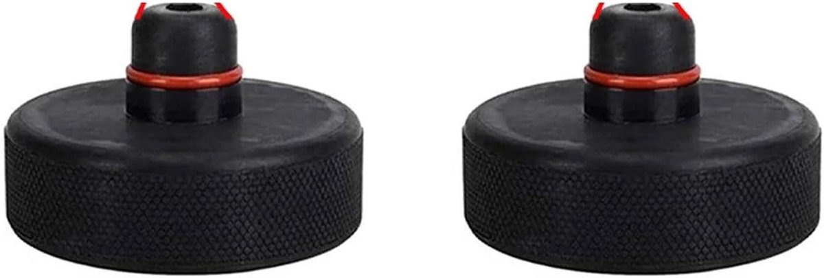 Schaarkrik Rubberen Pads - Auto Krik Adapters - Voertuig Hefsnelheid - Stevige Stalen Constructie - 20mm Jackpads - Zwart