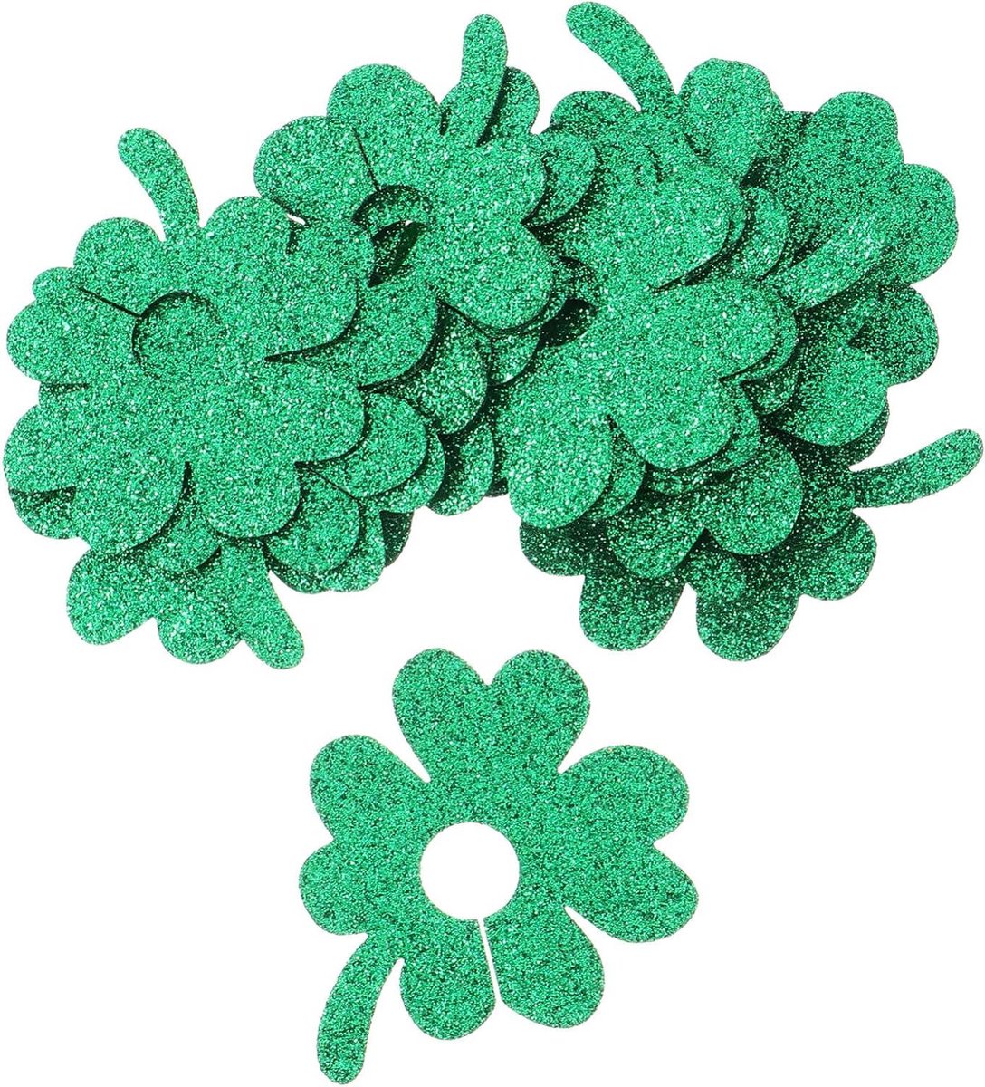 Wijnglas Charms - Feestdecoratie Set - Drankjes Markeren - Klavertje Vier Design - 6 cm - Groen