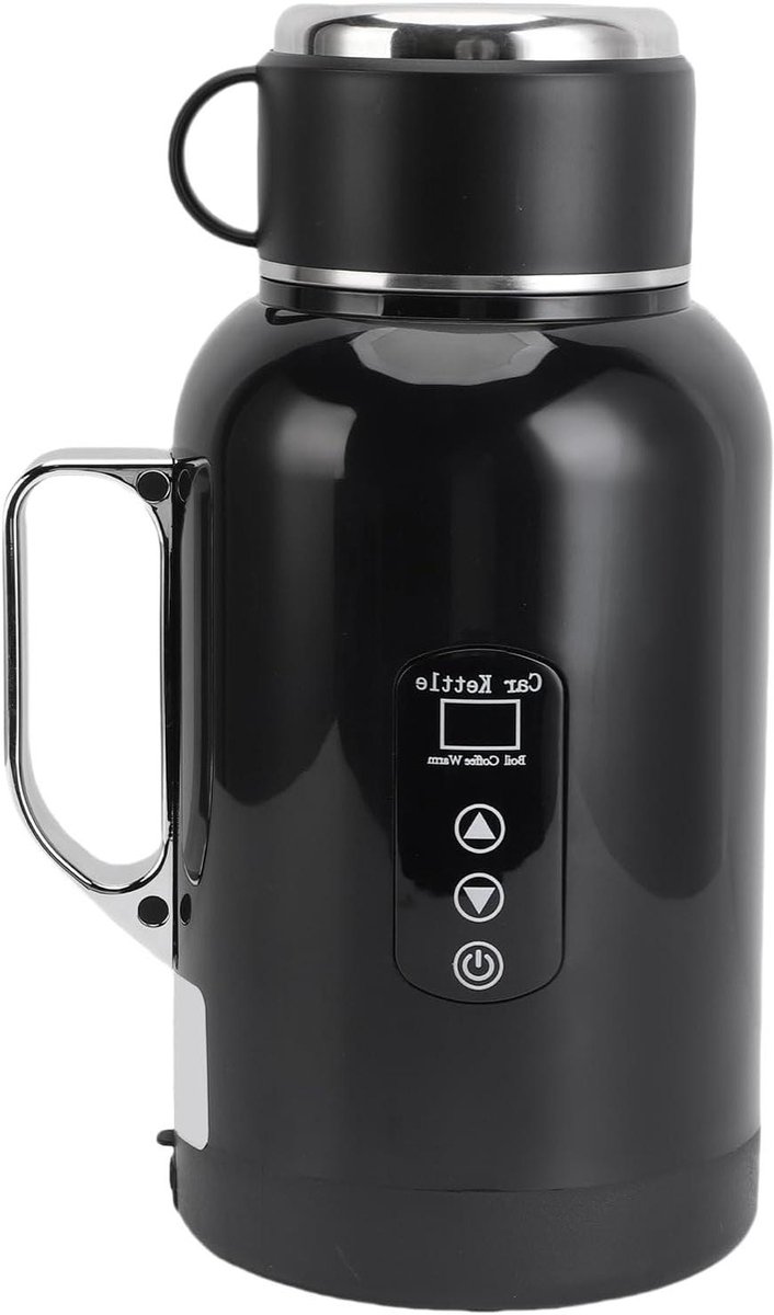 Auto Waterkoker - Draagbare Ketel - Reizen Koffie Maken - Constante Temperatuur - 1300 Ml Capaciteit - Zilver