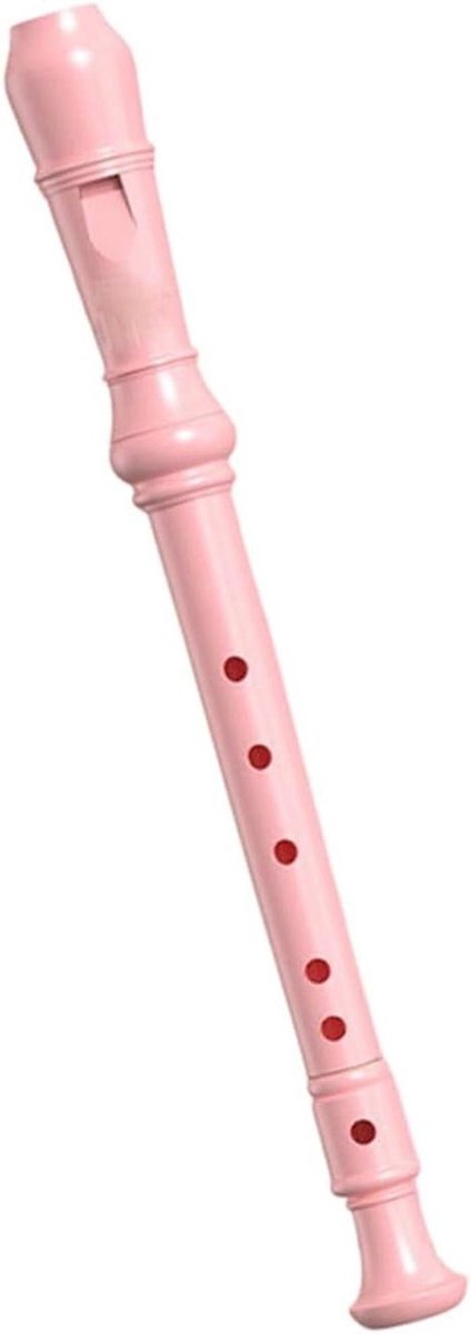 Blokfluit Beginners - Sopraan Instrument - Muziek Leren - Duitse Stijl - 32.5 cm - Roze