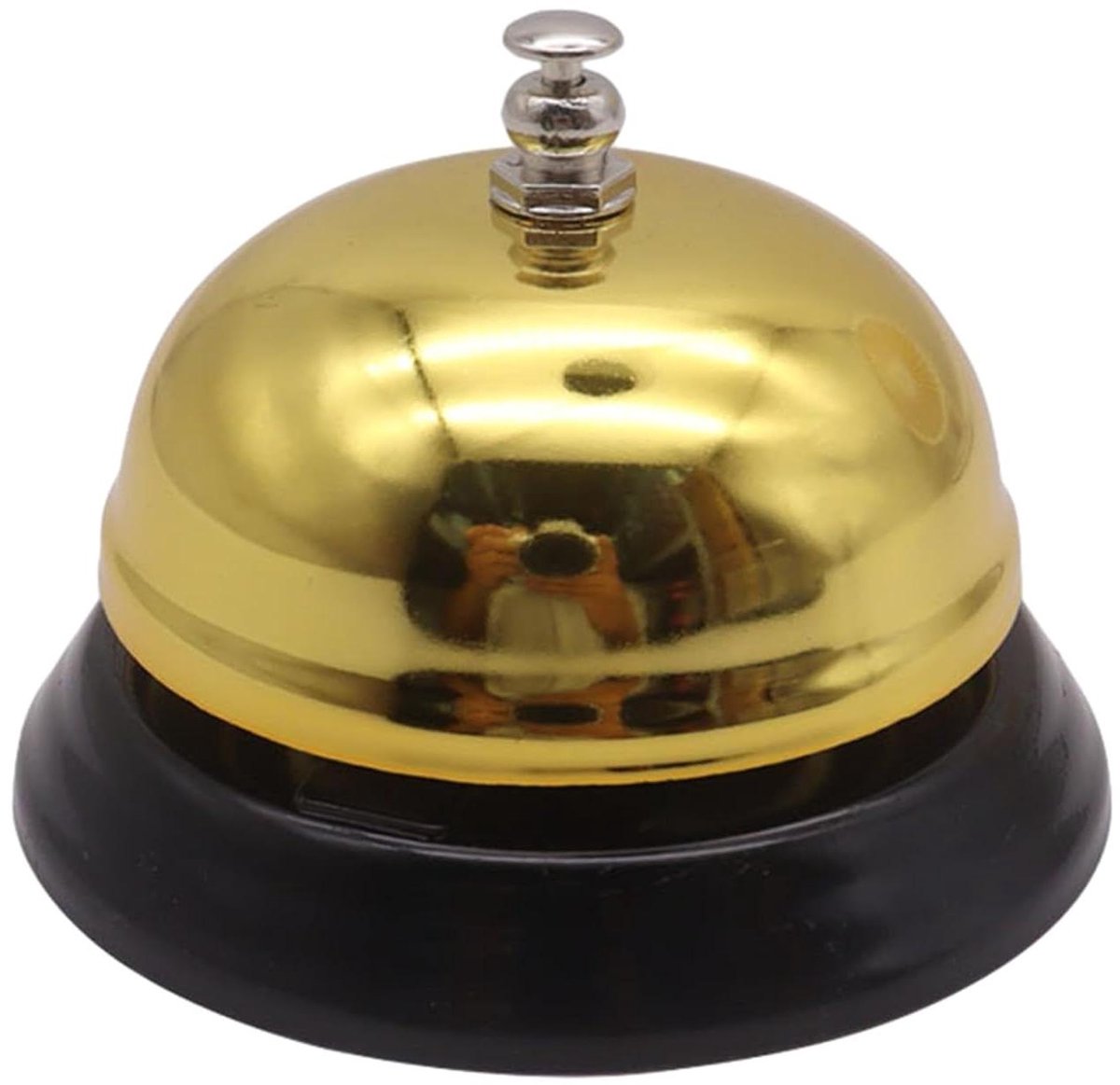 Metalen Bureaubel - Servicebel Toonbank - Klantenservice Verbeteren - Duurzame Metaalstructuur - 8.5 cm Breed - Verchroomd