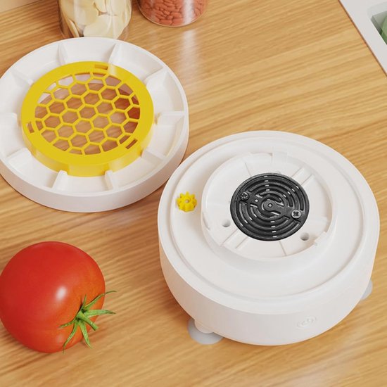 Slacentrifuge - Draaibare Wascontainer - Groenten Wassen - Gelijkmatige Reiniging - 1800 mAh Batterij - Wit — afbeelding 3