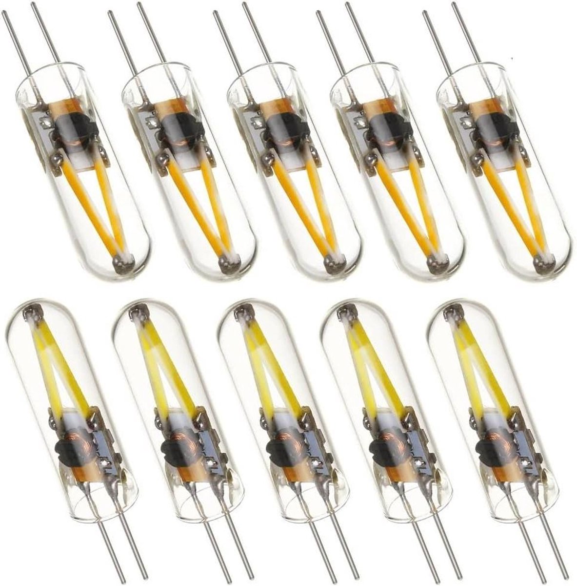 Mini G4 LED Lampen - Maïskolf Filament - Sfeerverlichting Thuis - Laag Voltage Veilig - 10 stuks - Koud Wit