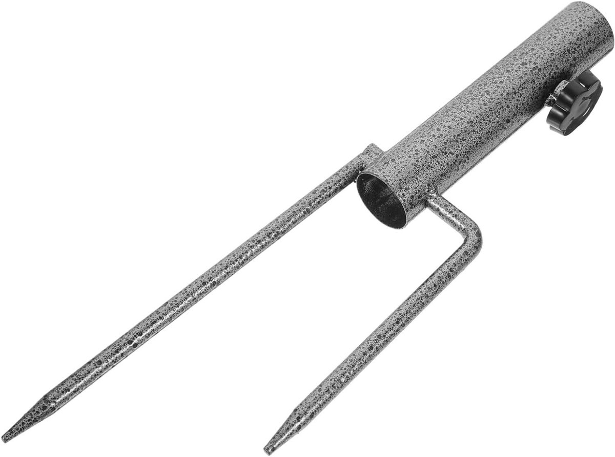 Parasol Grondspike - Zandanker Parasol - Strand Gebruik - Stevig Metalen Anker - 335 cm - Zilver