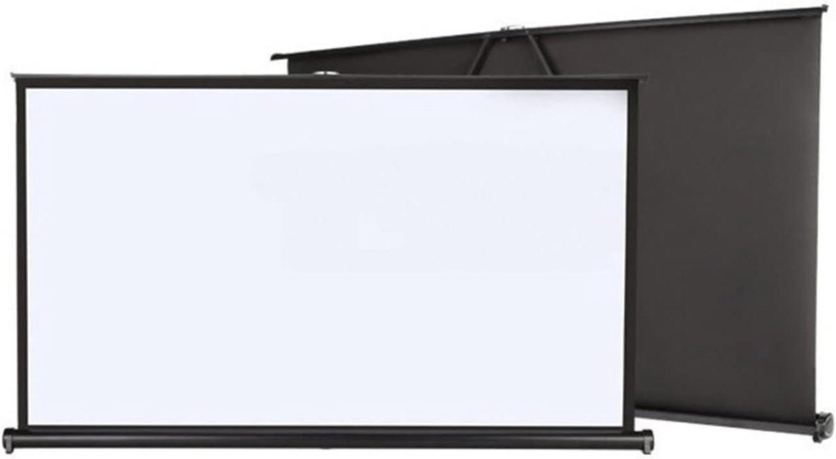 Projectiescherm - Filmdoek Beamer - Thuisbioscoop Presentatie - Zelfdragend Aluminium - 50 inch 16:9 - Wit