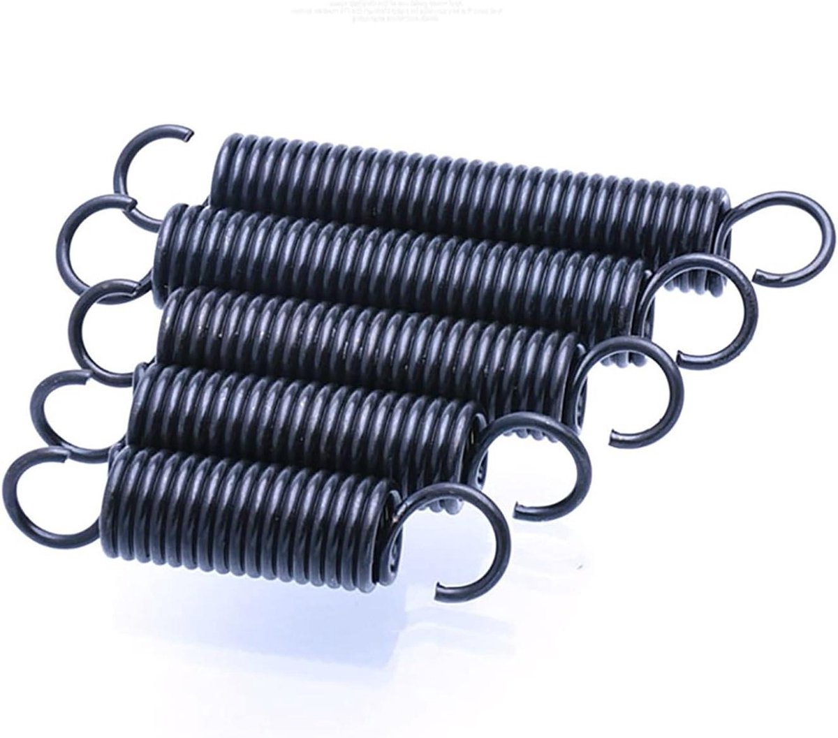 Metalen Trekveren - Expansieveren Set - Onderdelen Vervangen - Hoge Treksterkte - 10 Stuks 6mm - Naturel Zwart