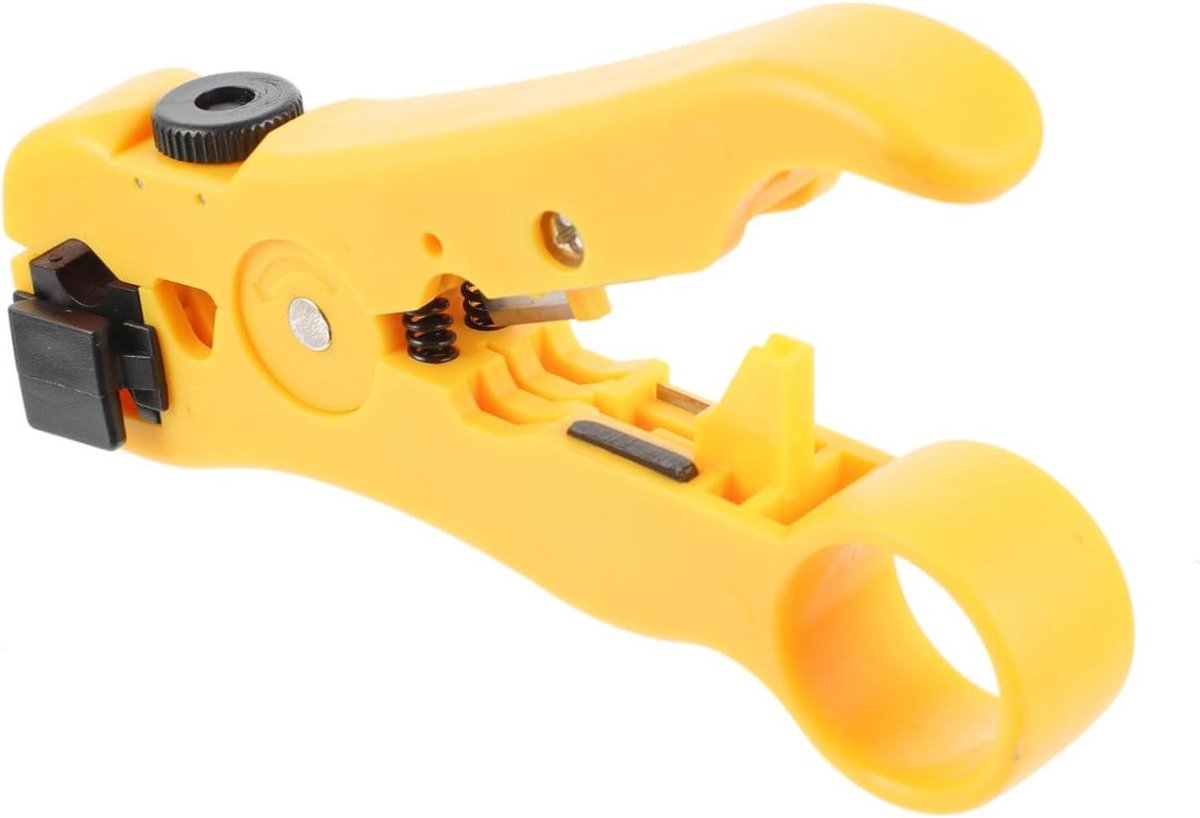Kabelstripper Tang - Draadknipper Gereedschap - Draden Strippen Knippen - Ergonomisch Ontwerp - 13 cm - Geel