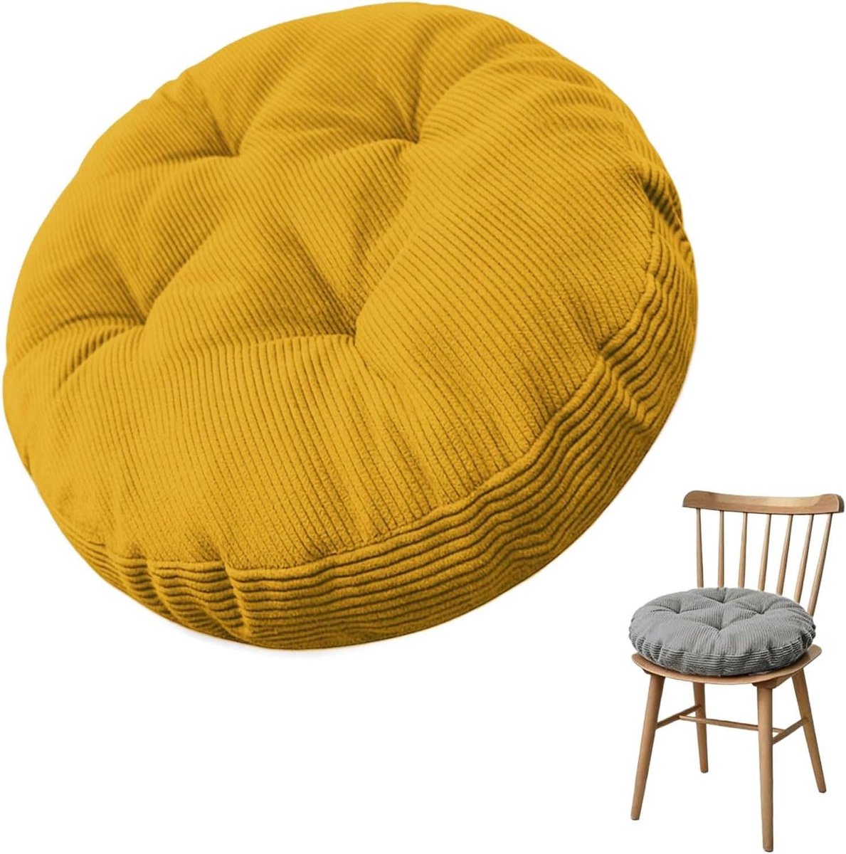 Ronde Stoelkussens - Vloerkussen Zitkussen - Comfortabel Zitten - Antislip Onderkant - 45