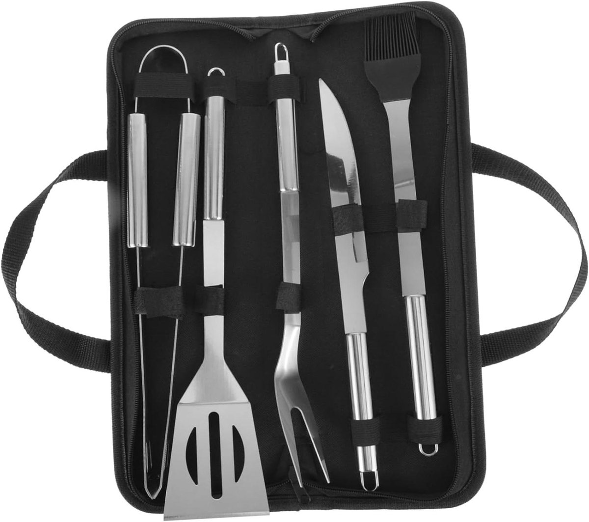 Grill Gereedschap Set - BBQ Accessoires - Buiten Koken - Roestvrij Staal - 14 Delig - Zilver