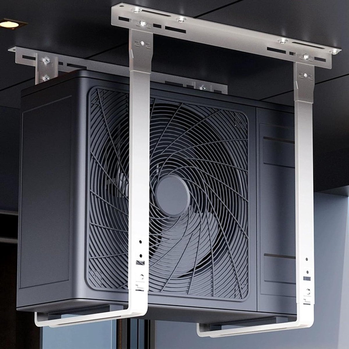Airco Beugel - Condensor Steun - Unit Plaatsen - Trillingsdempend - 70x42x63CM - Zilverkleurig