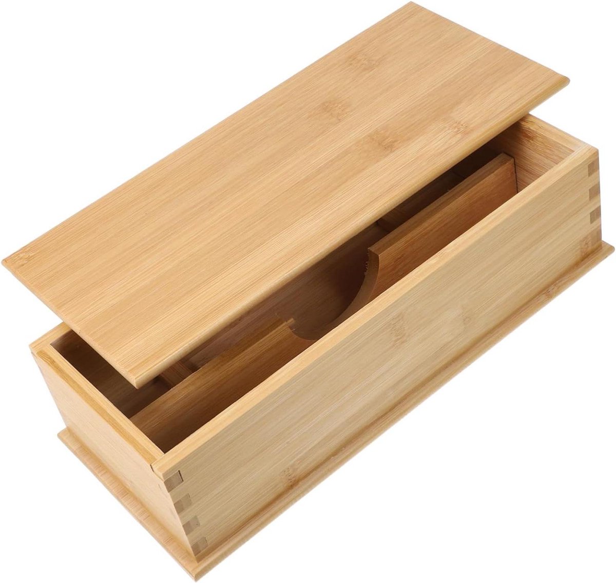 Bamboe Bestekdoos - Lade Organizer - Keuken Ordenen - Met Deksel - 28.5 cm - Geel