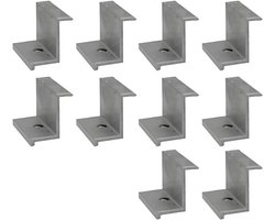 HpLive 10 stuks zonnepaneelhouders, fotovoltaïsche zonnepaneelmontage, accessoires PV eindklem aluminiumlegering, 30 mm