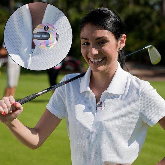 Golf Score Teller - Shot Counter - Golf Training - Snelle Nulstelling - Tot 12 Slagen - Iriserend van GOLF — afbeelding 2