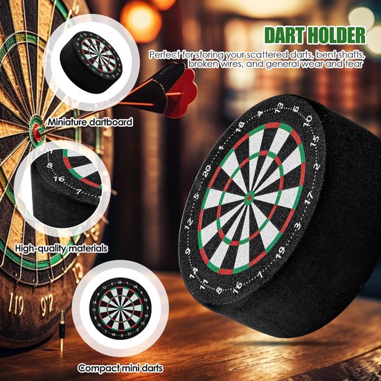 Dartpijl Houders - Pijl Standaard - Darts Opbergen - Beschermt Tegen Buiging - 2 Stuks - Zwart — afbeelding 3