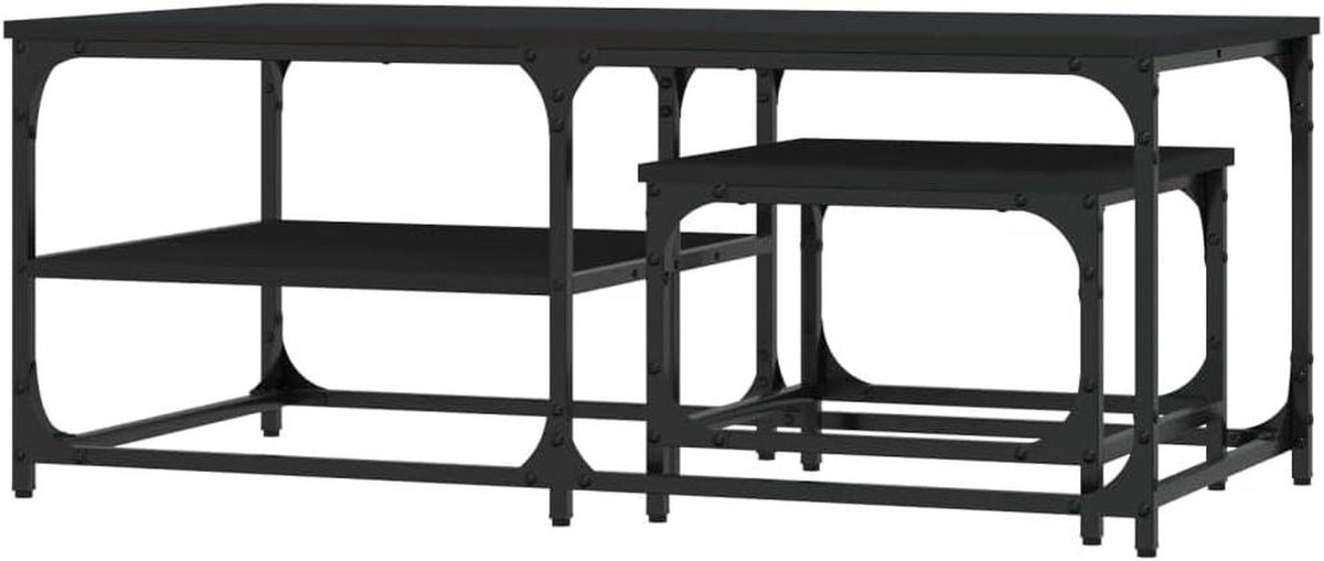 Tafels Set - Bijzettafels Hout - Woonkamer Decoratie - Ruimtebesparend Ontwerp - 100x50x40
