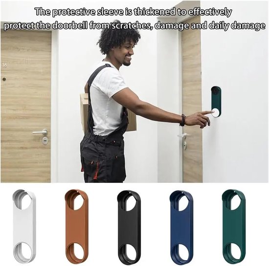 Beveiligingscamera Hoes - Blauw - Google nest video deurbel batterij - Google nest - beschermhoes - anti regen - helder zichtvideodeurbel beschermer - videodeurbel hoes- videodeurbel cover - videodeurbel bescherming van HomySmart — afbeelding 4