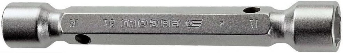 Dubbele Buissteeksleutel - Zeskant Sleutel - Vastzetten Moeren - Verchroomde Afwerking - 21x23 mm - Chroom