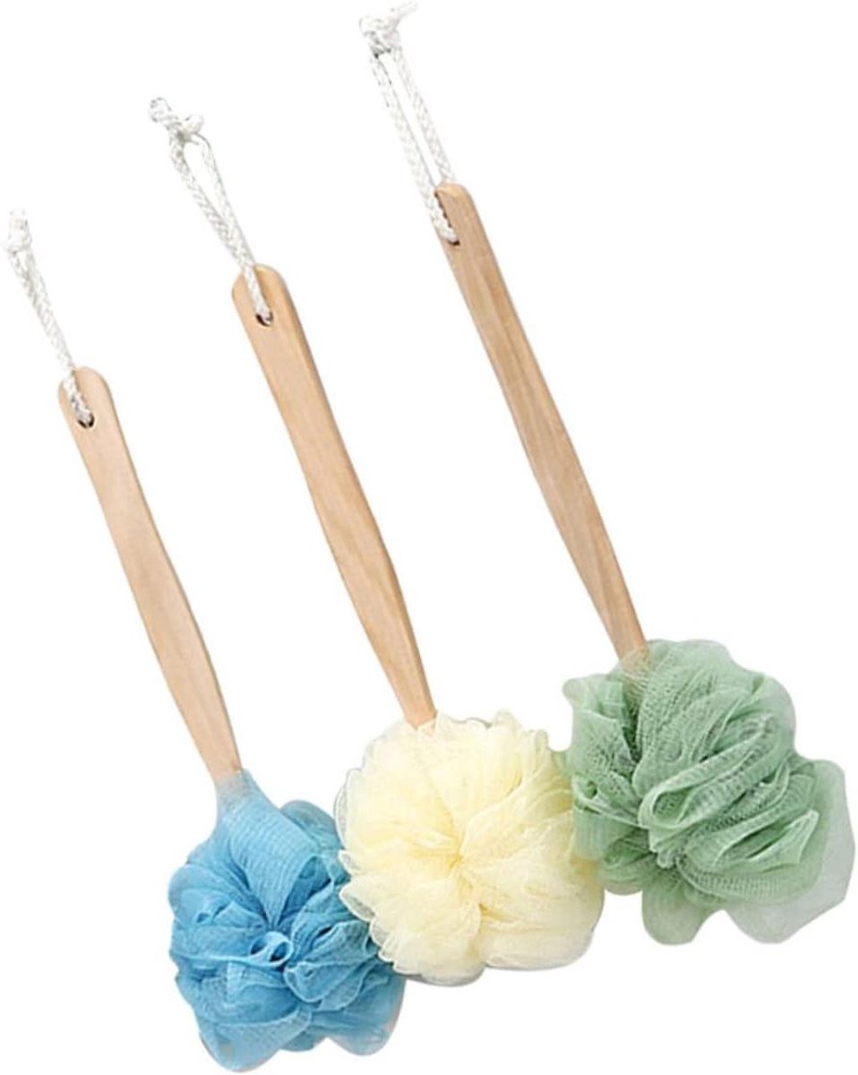 Badborstel Set - Doucheborstels - Huid Reinigen - Ergonomische Handgreep - 3 Stuks - Willekeurig