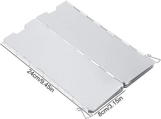 Brander Windscherm - Kook Windscherm - Buiten Koken - Duurzaam Aluminium - 10 Stuks - Zilver — afbeelding 5