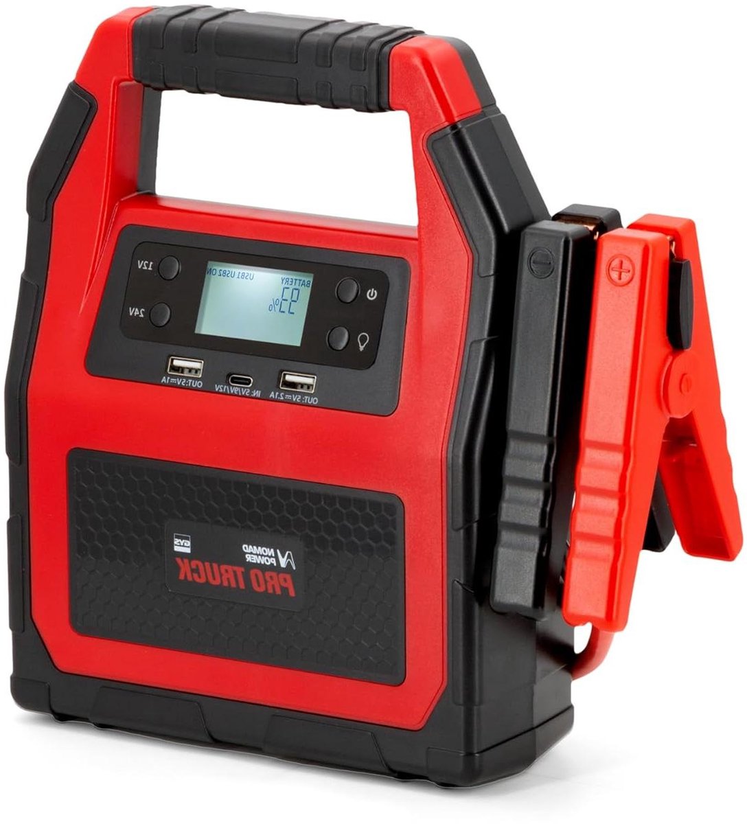 Lithium Booster - Externe Accu - Voertuigen Starten - 12/24 Volt - 5.3 Ah - Zwart