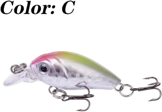 Vis Aas - Kunstaas Wobbler - Vissen Vangen - Natuurgetrouwe Beweging - 4.5 cm 4g - Veelkleurig — afbeelding 5