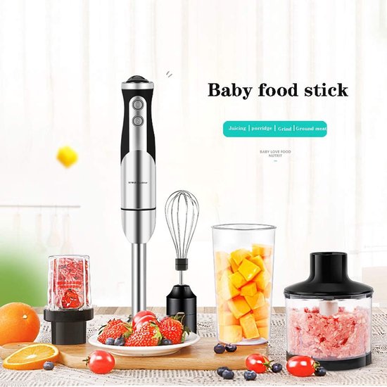 Staafmixer Set - Keuken Blender - Maaltijden Bereiden - 6 Delige Accessoires - 600 ml Container - Zwart — afbeelding 3