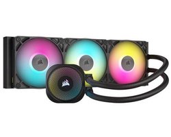 CORSAIR iCUE LINK TITAN 360 RX RGB - Taille du radiateur du processeur du système de refroidissement liquide : 360 mm - pour Intel LGA : 1871, Hub - AMD AM5, AM4 - 2x ventilateurs iCUE LINK RX120 RGB - incl.