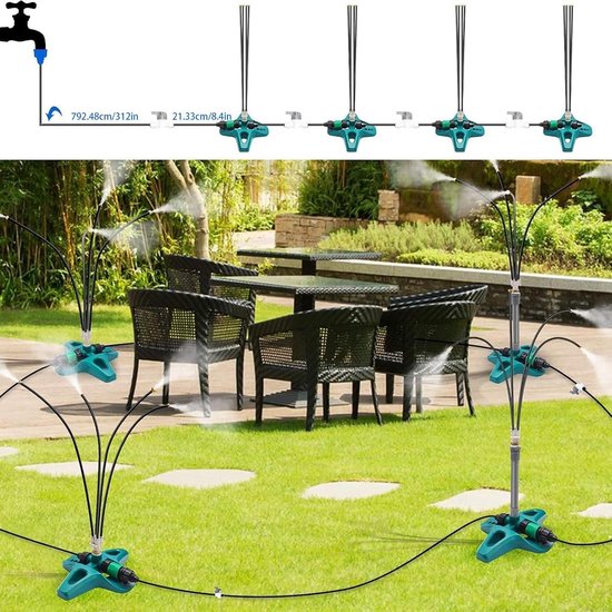Vernevelaar Systeem - Buitenkoeler - Terras Verkoelen - Gelijkmatige Nevel - 23 x 20 x 7 cm - Uniek — afbeelding 5