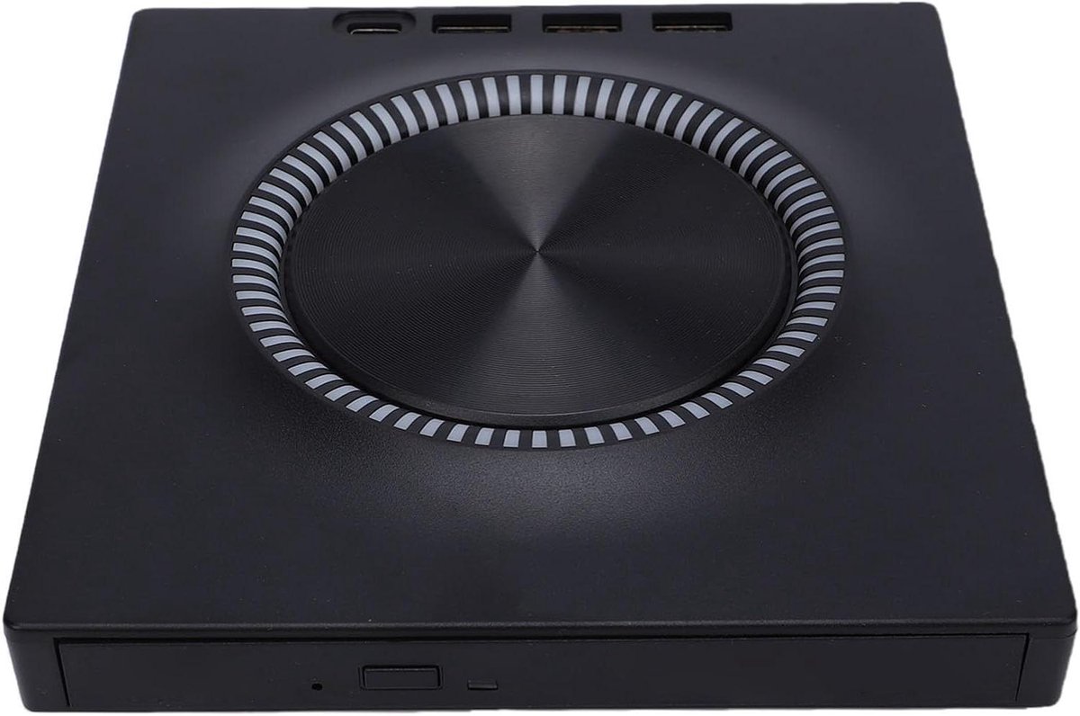 Externe Optische Drive, USB 3.0 cd- en Dvd-brander met 3 USB-poorten en Kaartsleuven voor Desktop, Laptop en Pc, Ultradun en Draagbaar, 6x Brandsnelheid, 8x Dvd-snelheid, 24x