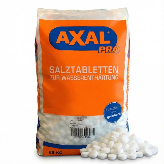 Axal Pro - regenererend zout in tabletvorm - 25 kg - voor waterontharding.