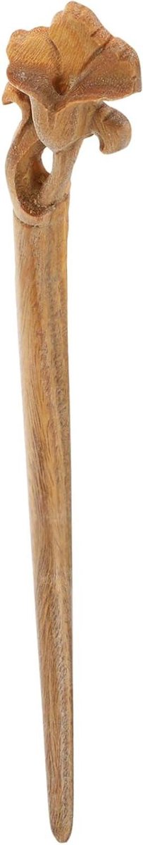 Houten Haarkam - Haaraccessoire Dames - Elegante Haarstijlen - Chinese Stijl - 18 cm - Houtkleur